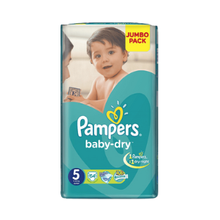 PAMPERS MEGA #5  44PC JUNIOR
