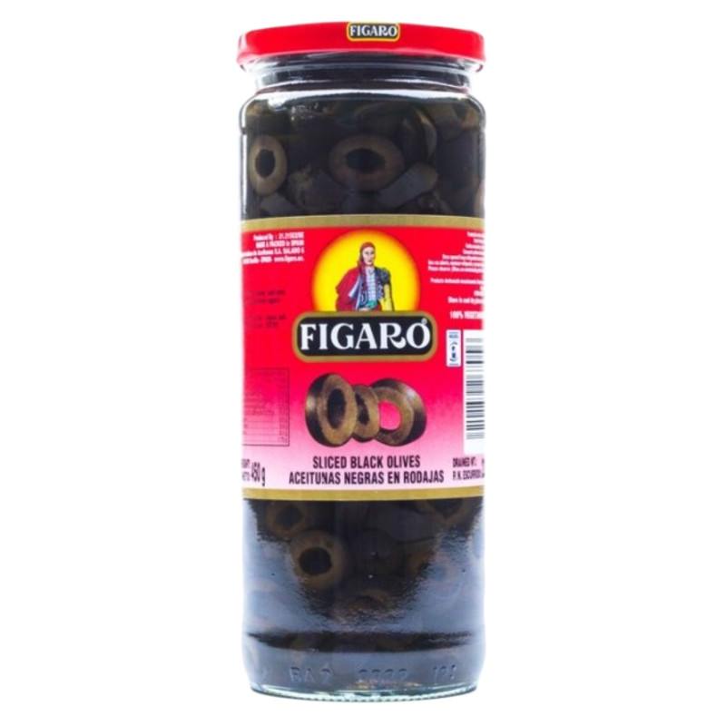 FIGARO BLACK OLIVES SLICED 340G