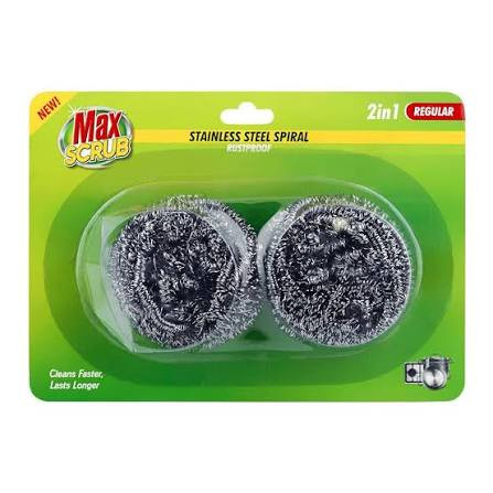 MAX SCRUB STEEL SPIRAL TWIN