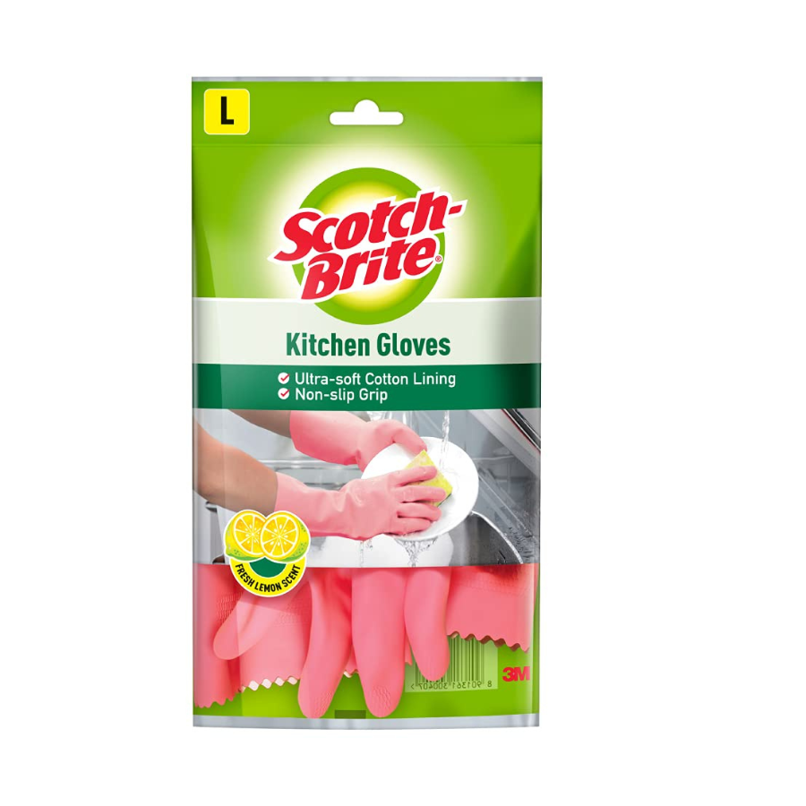SCOTCH BRITE GLOVES L PINK