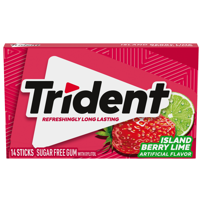 TRIDENT GUM 14STICK ISLAND BERRY LIME