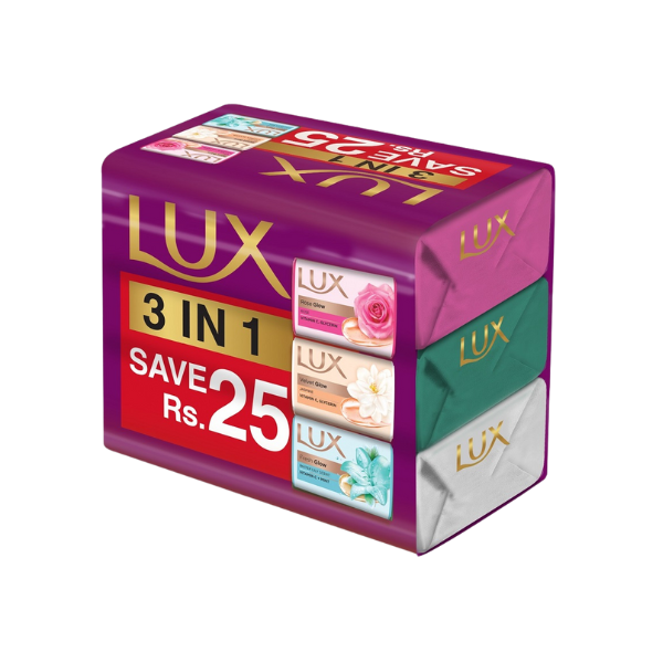 LUX SOAP 3PC MULTI COLOR 130G